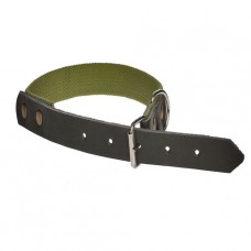 208 Ошейник 20мм"ЕКОНОМ"  комбинированный "х/б+кожа" 