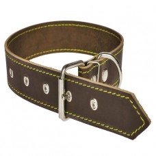 509 Ошейник 35мм"ЕКОНОМ" кожа