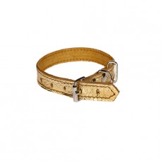 192 Ошейник 10мм "ПЕРЛАМУТР"  кожаный двойной.