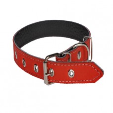 222 Ошейник 20мм "ПЕРЛАМУТР" кожаный двойной