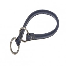 053	Ошейник-удавка рывковый 8мм "ПРЕМИУМ" кожаный круглый (мах 40 см)