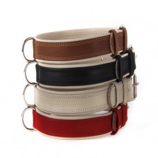 330	Ошейник 25мм "ПРЕМИУМ" кожаный двойной