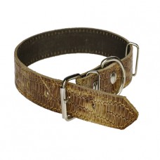 225 Ошейник 25мм  "РЕПТИЛИЯ" кожаный двойной
