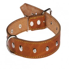513 Ошейник 35 мм"КЛАССИК"кожаный украшенный (шт.)