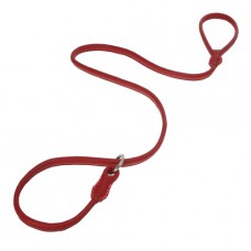 6561 Поводок-удавка 6мм "ПРЕМИУМ"   кожаный круглый 1.3м