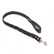 745 Поводок 25мм"КЛАССИК" кожаный плетение"КОСА ТРОЙНАЯ" (1.15м)