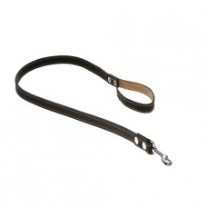 7551 Поводок 16мм"КЛАССИК" кожаный простроченный двойной (1.15м)