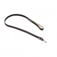 7571 Поводок 25мм"КЛАССИК" кожаный  двойной (1.15м)