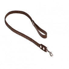 770 Поводок 16мм "КЛАССИК"  кожаный плетение "КОСА" (1.15м)