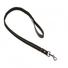 772 Поводок 18мм "КЛАССИК"  кожаный плетение "КОСА" (1.15м)