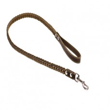 774 Поводок 20мм "КЛАССИК"  кожаный плетение "КОСА" (1.15м)