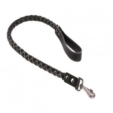 779 Поводок 25мм"КЛАССИК"  кожаный плетение "КРУГ" (1.15м)